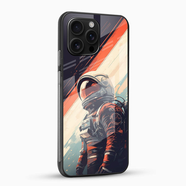 Cosmic Astronaut Glass Mobile Cover – Space Explorer Art Design - Cover Stall