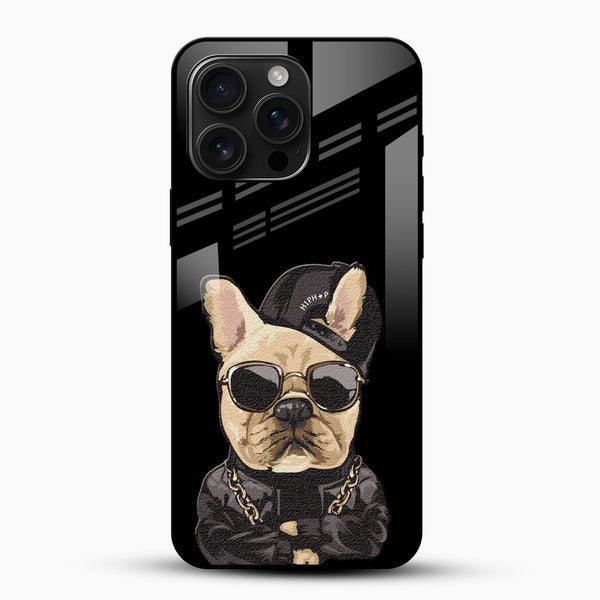 Attitude Dog Glass Mobile Cover – Cool Street Style Pet Design - Cover Stall