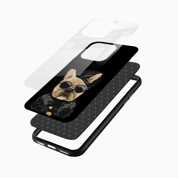Attitude Dog Glass Mobile Cover – Cool Street Style Pet Design - Cover Stall