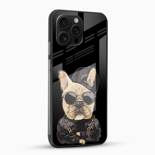 Attitude Dog Glass Mobile Cover – Cool Street Style Pet Design - Cover Stall