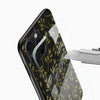 Autumn Floral Glass Mobile Cover – Elegant Leaf Pattern Design - Cover Stall