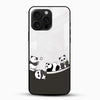 Cute Baby Pandas Glass Mobile Cover – Adorable Cartoon Panda Design - Cover Stall