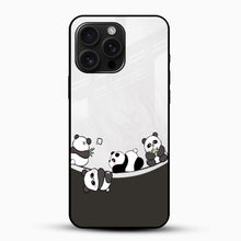 Cute Baby Pandas Glass Mobile Cover – Adorable Cartoon Panda Design