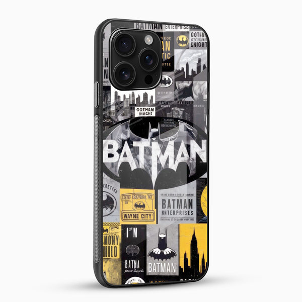 Batman Glass Mobile Cover – Premium Comic Collage Designer Case - Cover Stall