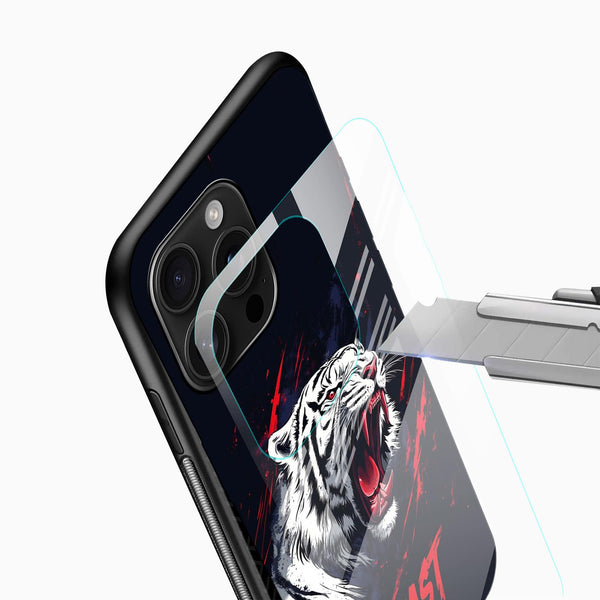 Beast Tiger Glass Mobile Case – Fierce Power Aesthetic Design - Cover Stall