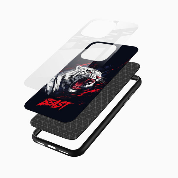 Beast Tiger Glass Mobile Case – Fierce Power Aesthetic Design - Cover Stall