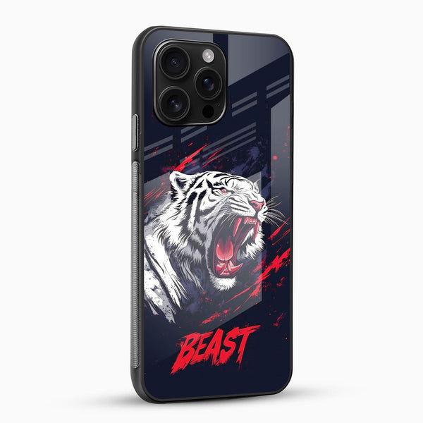 Beast Tiger Glass Mobile Case – Fierce Power Aesthetic Design - Cover Stall