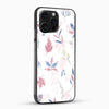 Soft Leaf Floral Glass Mobile Cover – Pastel Botanical Design - Cover Stall