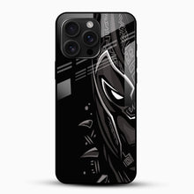 Black Panther Shadow Glass Mobile Case – Dark Superhero Aesthetic