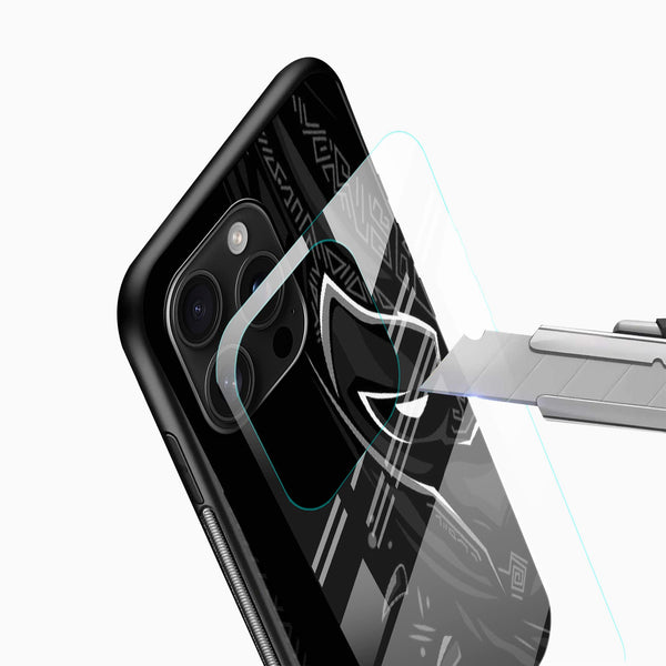 Black Panther Shadow Glass Mobile Case – Dark Superhero Aesthetic - Cover Stall