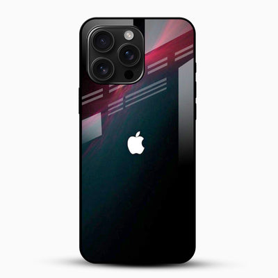 Black Red Gradient Glass Mobile Cover – Premium Glossy