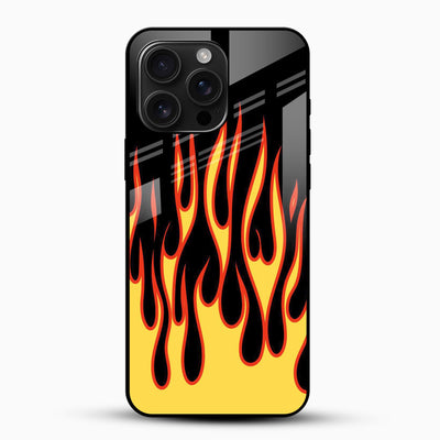 Blazing flames Glass Case