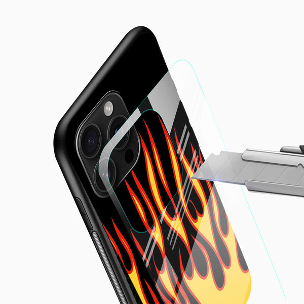 Blazing flames Glass Case - Cover Stall