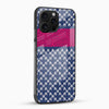 Blue Knitted Pattern Glass Case - Cover Stall
