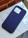 Navy Blue - Leather MagSafe Phone Case - Cover Stall