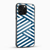 Blue White Stripe Glass Case - Cover Stall