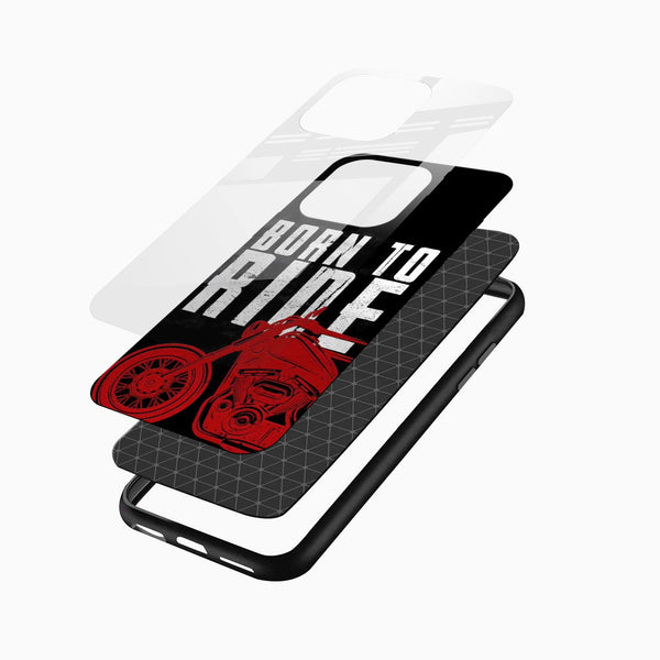 Born To Ride Bike Glass Mobile Cover – Bold Rider Style - Cover Stall