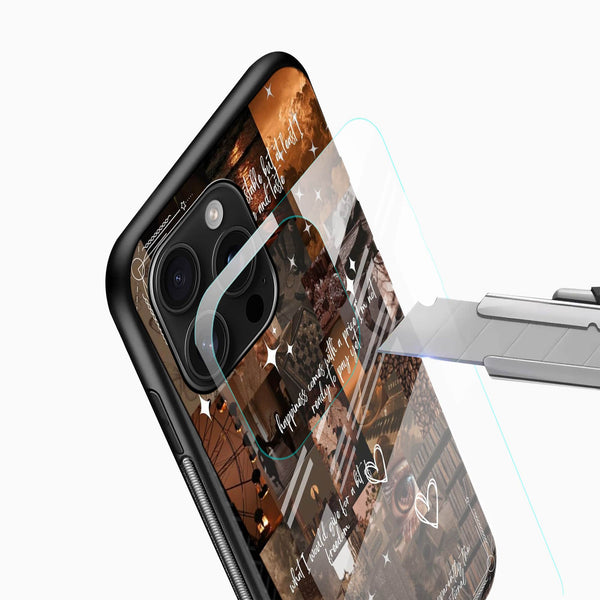 Brown Aesthetic Glass Phone Case - Cover Stall