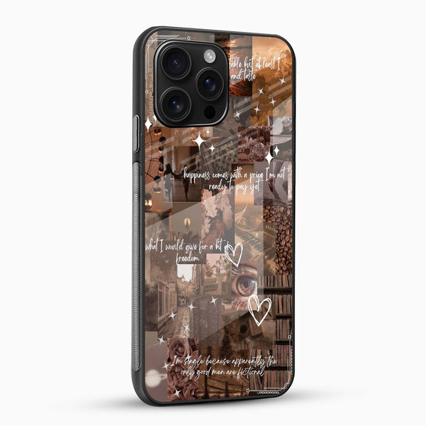 Brown Aesthetic Glass Phone Case - Cover Stall