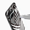 Brown Abstract Stripe Glass Mobile Cover – Geometric - Cover Stall