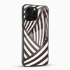 Brown Abstract Stripe Glass Mobile Cover – Geometric - Cover Stall
