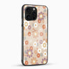 Vintage Brown Floral Glass Mobile Cover – Retro Aesthetic - Cover Stall