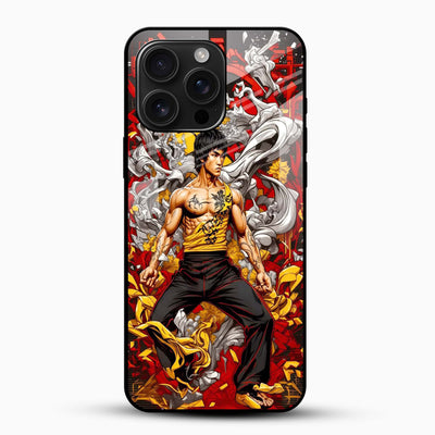 Bruce Lee Glass Mobile Cover – Martial Arts Legend Design