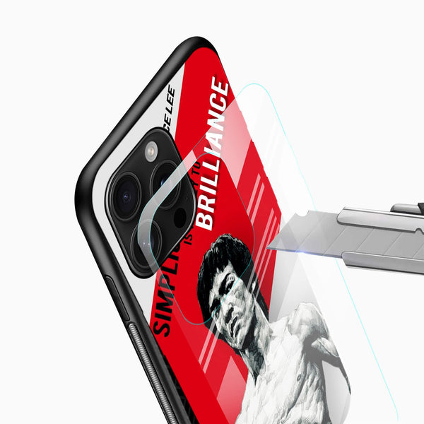 Bruce Lee Minimalist Glass Mobile Cover – Simplicity to Brilliance - Cover Stall