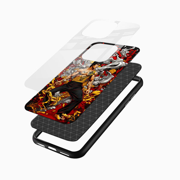 Bruce Lee Glass Mobile Cover – Martial Arts Legend Design - Cover Stall