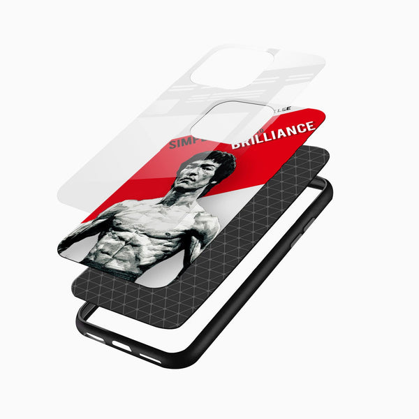 Bruce Lee Minimalist Glass Mobile Cover – Simplicity to Brilliance - Cover Stall