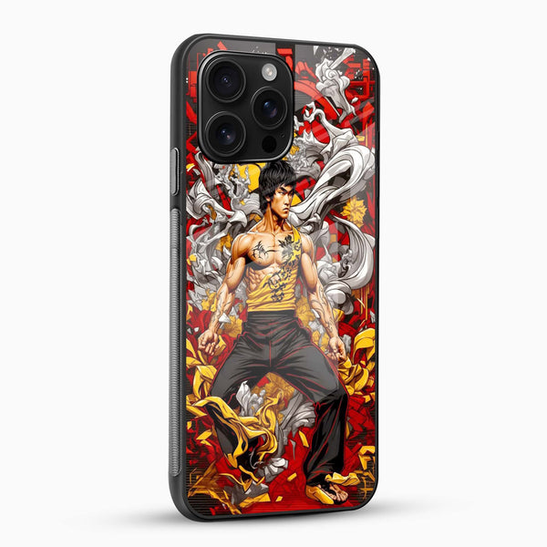 Bruce Lee Glass Mobile Cover – Martial Arts Legend Design - Cover Stall