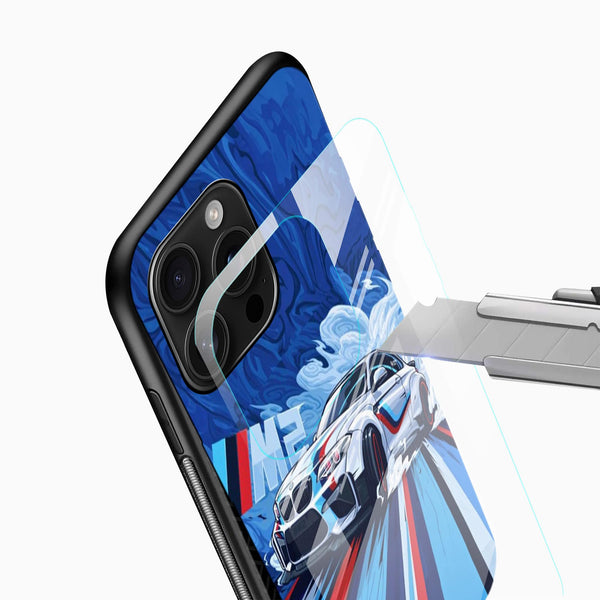 Sport Racing Car Glass Mobile Cover – Drift Style - Cover Stall