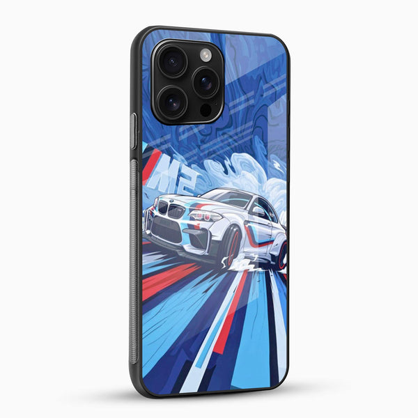 Sport Racing Car Glass Mobile Cover – Drift Style - Cover Stall