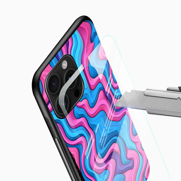 Colorful Abstract Glass Case - Cover Stall
