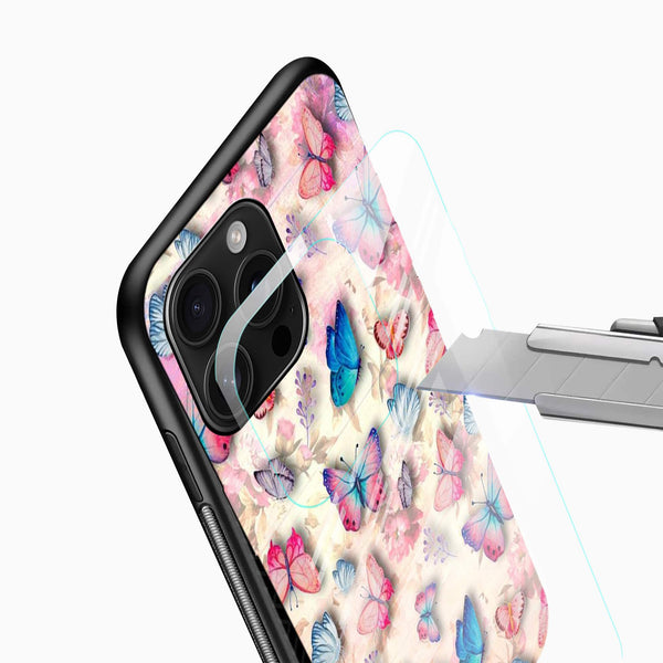 Colorful Butterfly Glass Case - Cover Stall