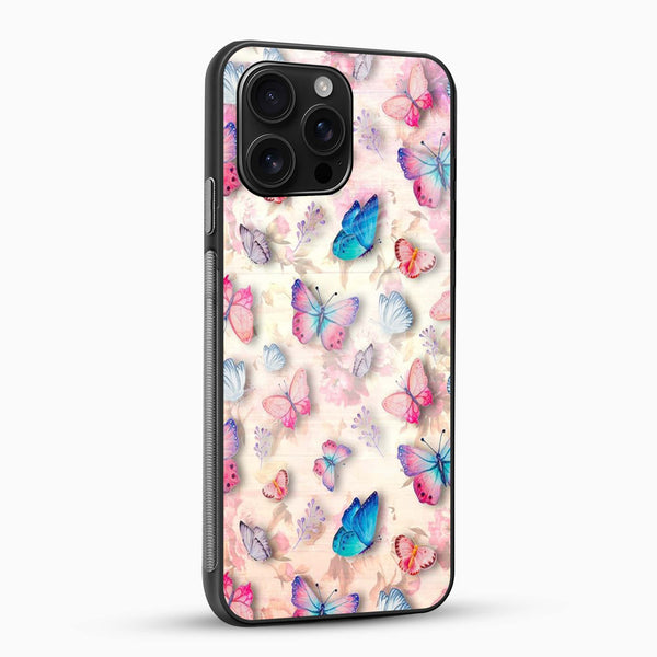 Colorful Butterfly Glass Case - Cover Stall