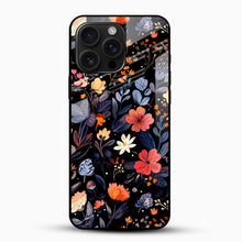 Midnight Bloom Floral Glass Mobile Case – Dark Aesthetic Design