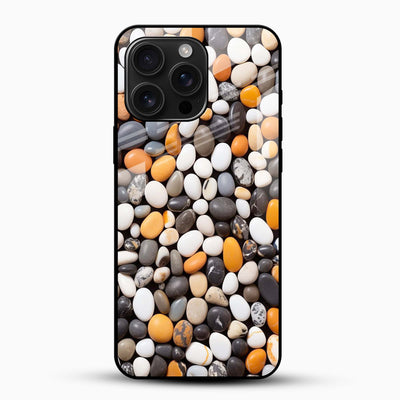 Colorful Pebble Stone Glass Mobile Cover