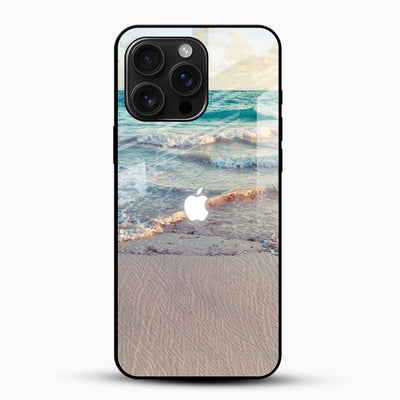 Cool Beach Waves Glass Mobile Cover – Ocean Aesthetic