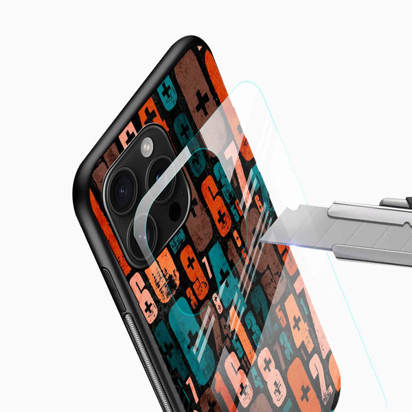 Slim shockproof abstract typography phone case with protective edges side profile