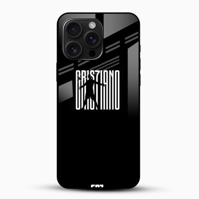 Cristiano CR7 Minimal Glass Mobile Cover – Black Premium