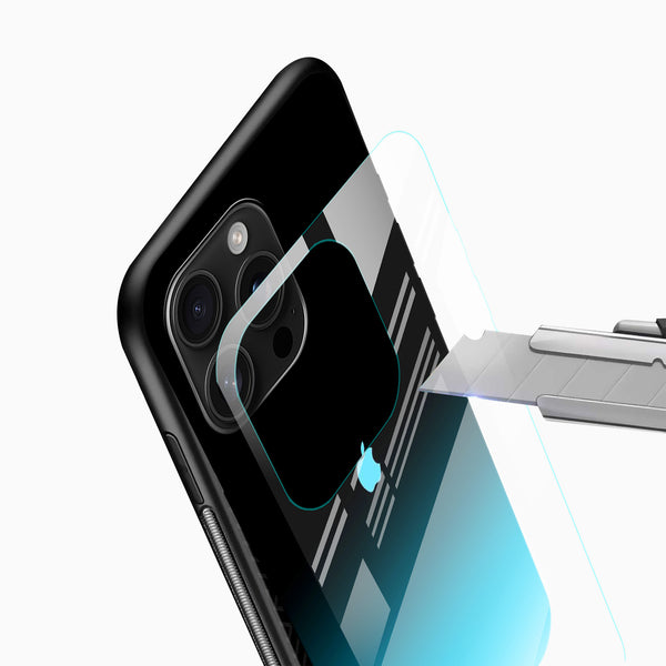 Cuba Blue - Black Glass Mobile Cover - Cover Stall
