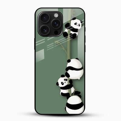 Cute Little Panda's Glass Case