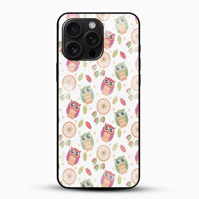 Cute Owl Pattern Glass Case