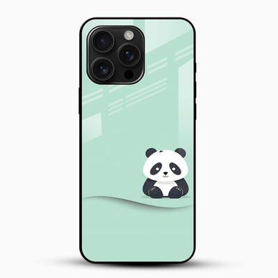 Cute Panda Glass Mobile Cover