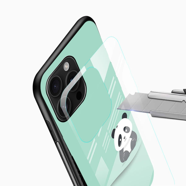 Cute Panda Glass Mobile Cover - Cover Stall