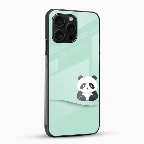 Cute Panda Glass Mobile Cover - Cover Stall