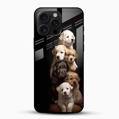 Cute Puppies Stack Glass Case – Adorable Pet Lover