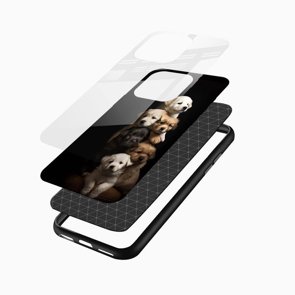Cute Puppies Glass Case - Cover Stall