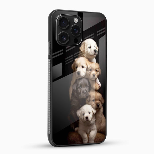 Cute Puppies Glass Case - Cover Stall